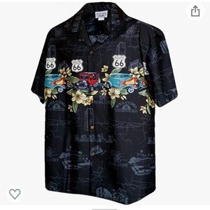 Pacific Legend Historic Route 66 Classic Car Shirt. Size Large. EUC